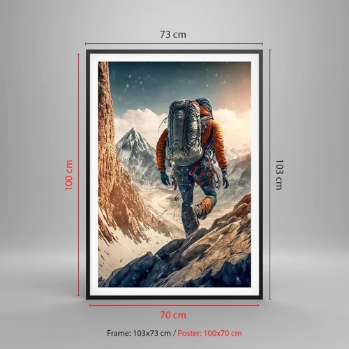 Poster in black frame - Lonely Warrior - 70x100 cm