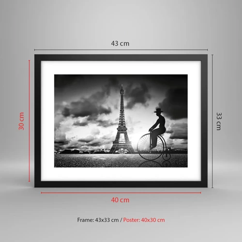 Poster in black frame - Longing for Belle Epoque - 40x30 cm