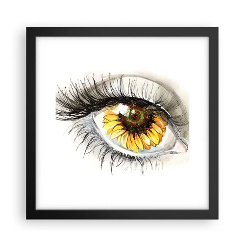 Poster in black frame - Look Hot As a Summer - 30x30 cm