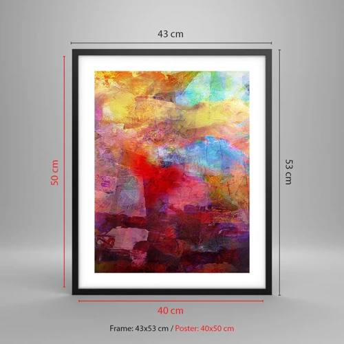 Poster in black frame - Looking inside the Rainbow - 40x50 cm