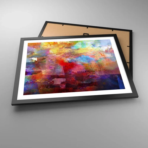 Poster in black frame - Looking inside the Rainbow - 50x40 cm