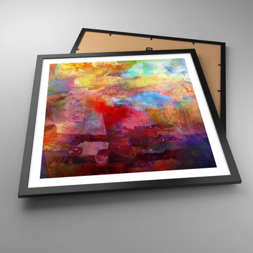 Poster in black frame - Looking inside the Rainbow - 50x50 cm