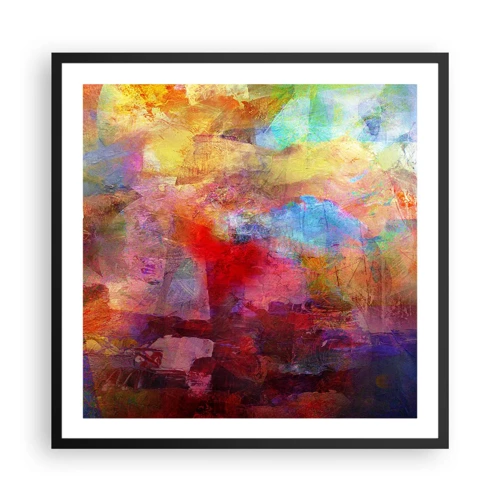 Poster in black frame - Looking inside the Rainbow - 60x60 cm