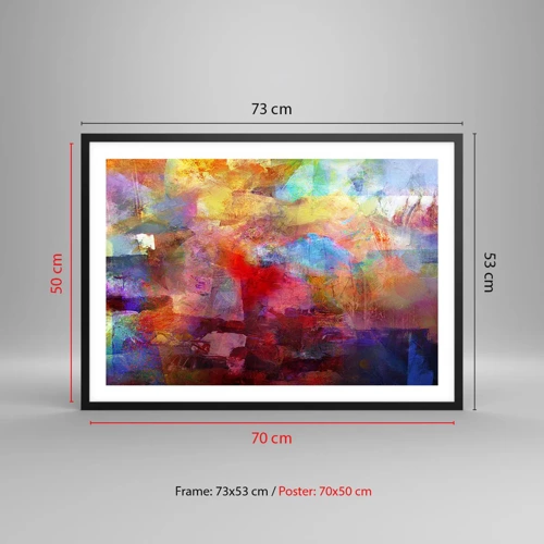 Poster in black frame - Looking inside the Rainbow - 70x50 cm