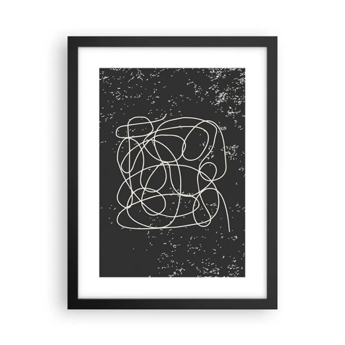 Poster in black frame - Lost Thoughts - 30x40 cm