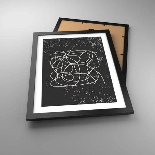 Poster in black frame - Lost Thoughts - 30x40 cm