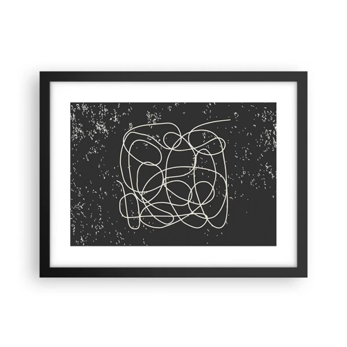 Poster in black frame - Lost Thoughts - 40x30 cm