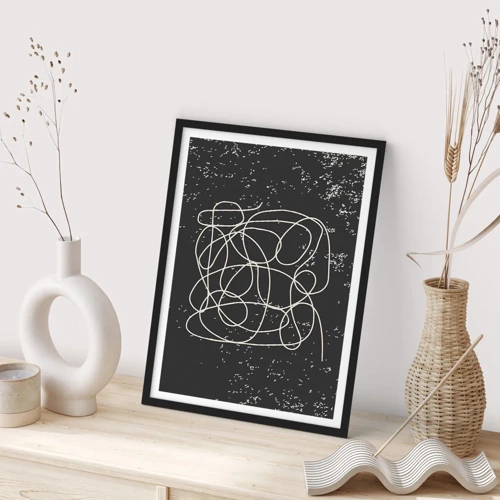 Poster in black frame - Lost Thoughts - 40x50 cm