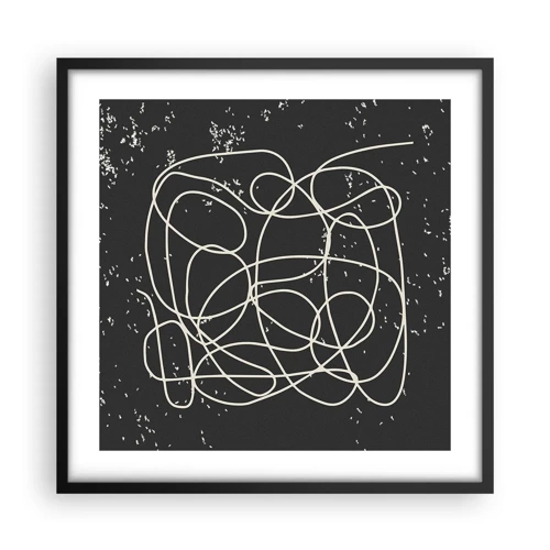 Poster in black frame - Lost Thoughts - 50x50 cm