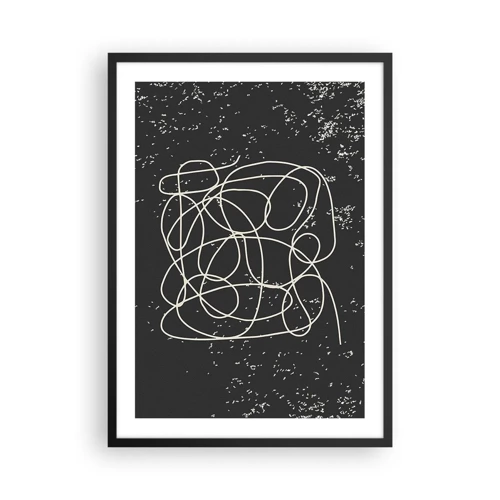 Poster in black frame - Lost Thoughts - 50x70 cm