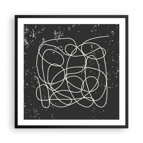 Poster in black frame - Lost Thoughts - 60x60 cm