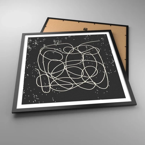 Poster in black frame - Lost Thoughts - 60x60 cm