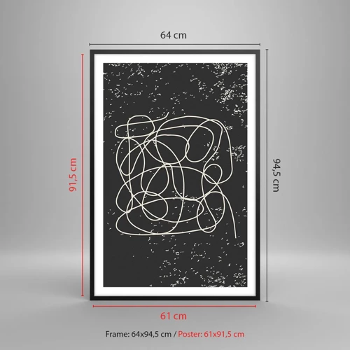 Poster in black frame - Lost Thoughts - 61x91 cm