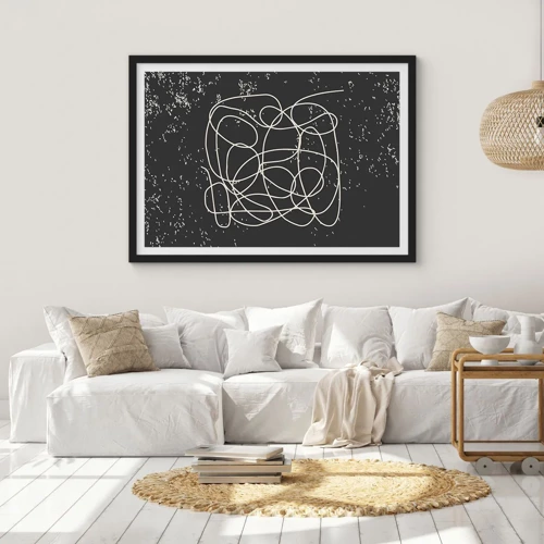 Poster in black frame - Lost Thoughts - 70x50 cm