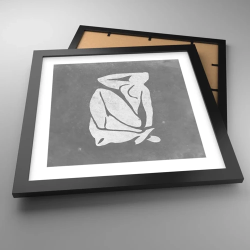 Poster in black frame - Lost in Thoughts - 30x30 cm