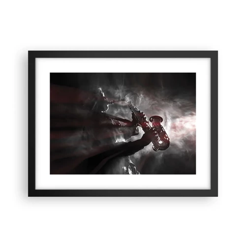 Poster in black frame - Lost in the Fog of Jazz - 40x30 cm