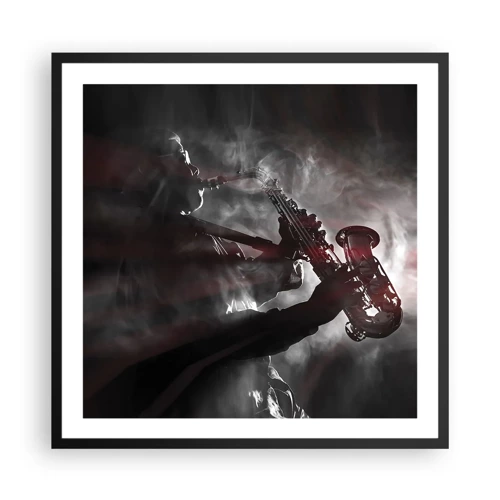 Poster in black frame - Lost in the Fog of Jazz - 60x60 cm