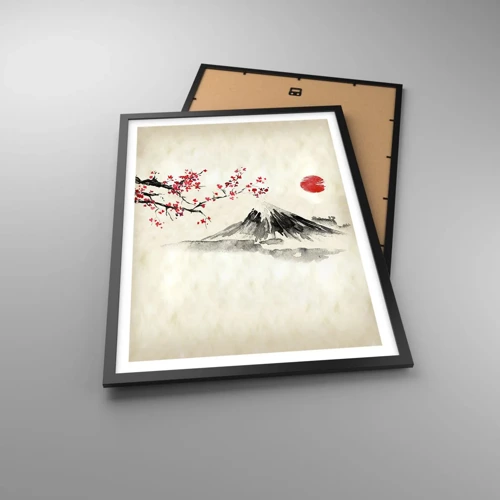 Poster in black frame - Love Japan - 50x70 cm