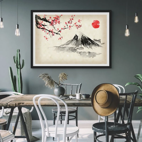 Poster in black frame - Love Japan - 91x61 cm