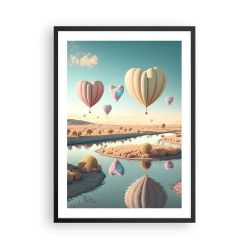 Poster in black frame - Love Lifts You up - 50x70 cm