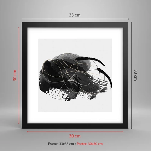 Poster in black frame - Made from Black - 30x30 cm
