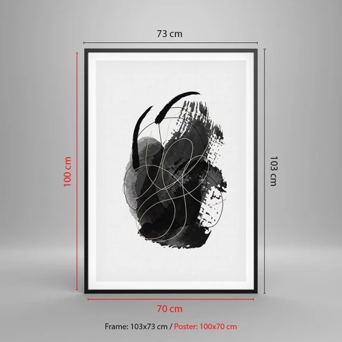 Poster in black frame - Made from Black - 70x100 cm