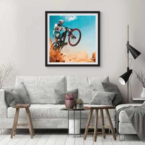 Poster in black frame - Madness on Wheels - 60x60 cm