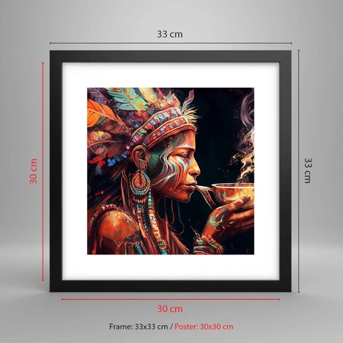 Poster in black frame - Magical Ritual - 30x30 cm