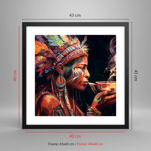 Poster in black frame - Magical Ritual - 40x40 cm