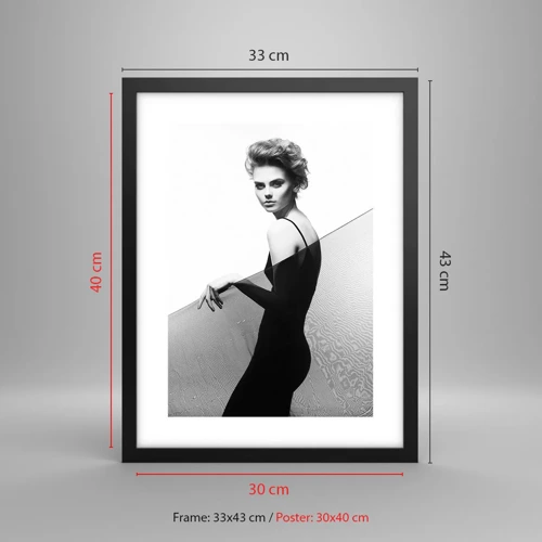 Poster in black frame - Magnetic Look - 30x40 cm