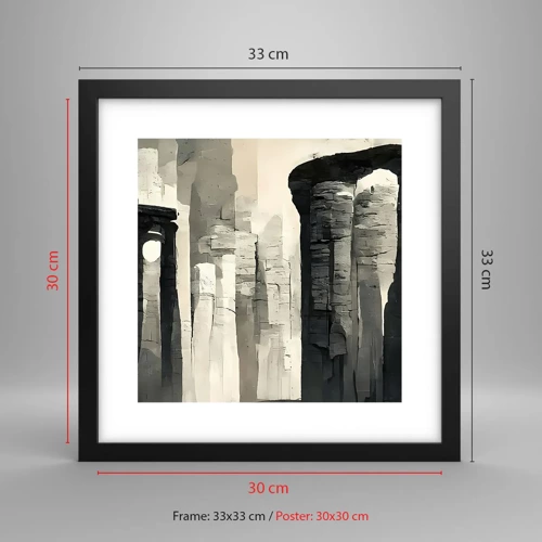 Poster in black frame - Majesty of Antiquity - 30x30 cm