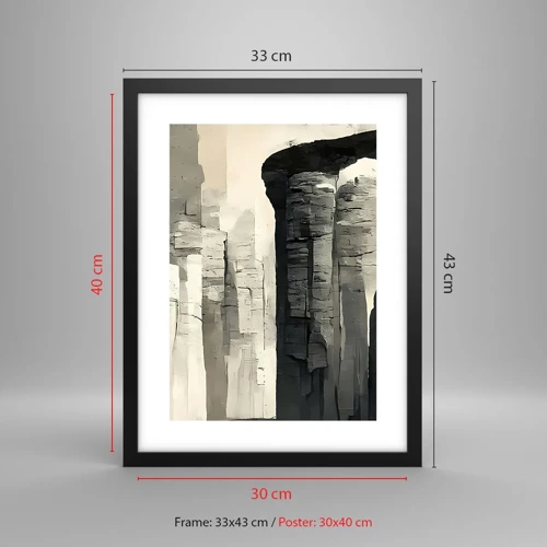 Poster in black frame - Majesty of Antiquity - 30x40 cm