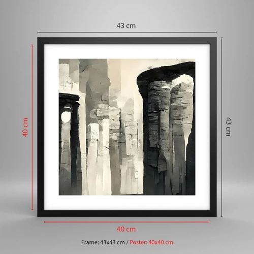Poster in black frame - Majesty of Antiquity - 40x40 cm