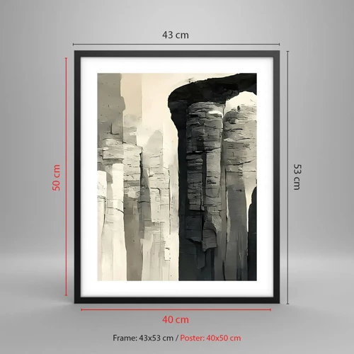 Poster in black frame - Majesty of Antiquity - 40x50 cm