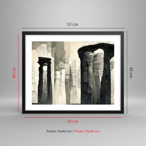 Poster in black frame - Majesty of Antiquity - 50x40 cm