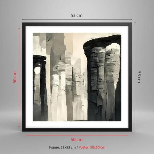 Poster in black frame - Majesty of Antiquity - 50x50 cm