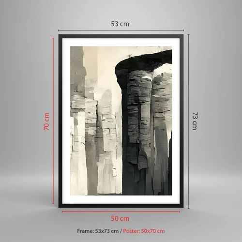 Poster in black frame - Majesty of Antiquity - 50x70 cm