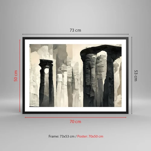 Poster in black frame - Majesty of Antiquity - 70x50 cm