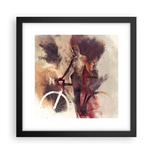 Poster in black frame - Marble Sculpted Biker's Soul - 30x30 cm