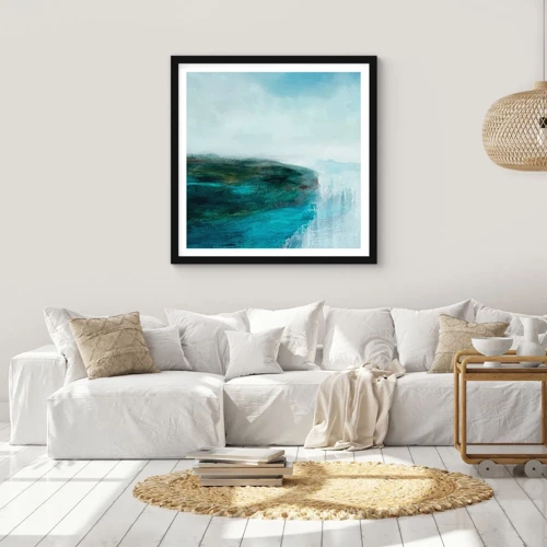 Poster in black frame - Marine Abstract - 30x30 cm