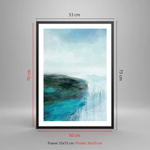 Poster in black frame - Marine Abstract - 50x70 cm