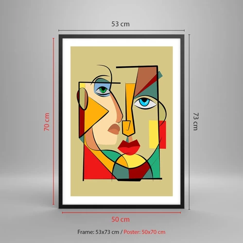 Poster in black frame - Matched Couple - 50x70 cm