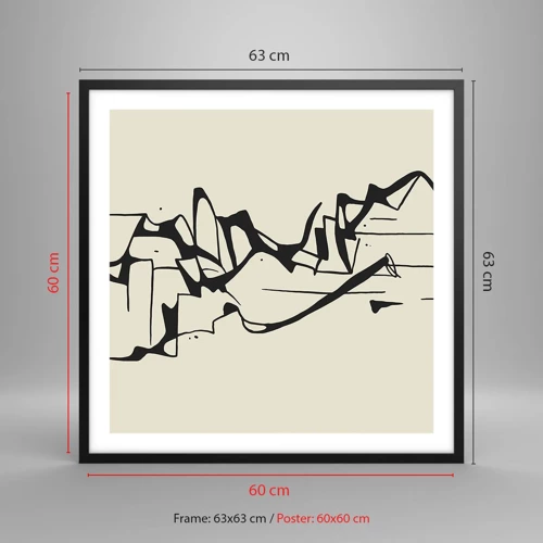 Poster in black frame - Maybe Landscape - 60x60 cm