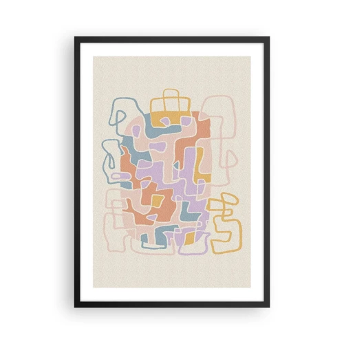 Poster in black frame - Maze - Joyful Adventure - 50x70 cm