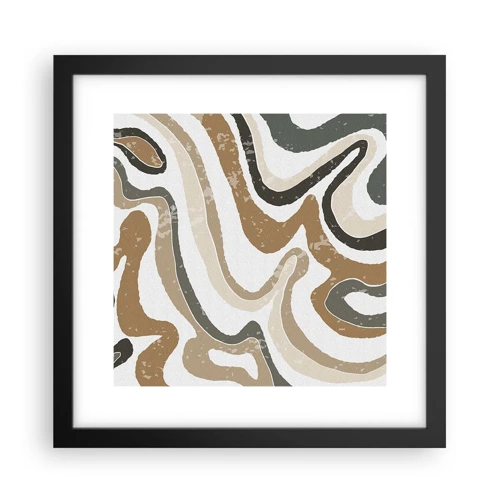 Poster in black frame - Meanders of Earth Colours - 30x30 cm