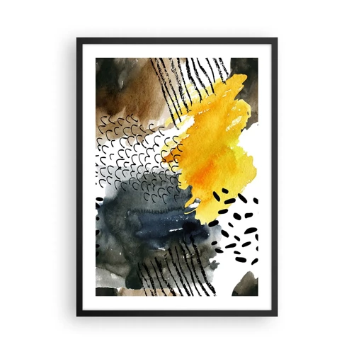 Poster in black frame - Meeting of Elements - 50x70 cm