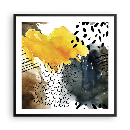Poster in black frame - Meeting of Elements - 60x60 cm