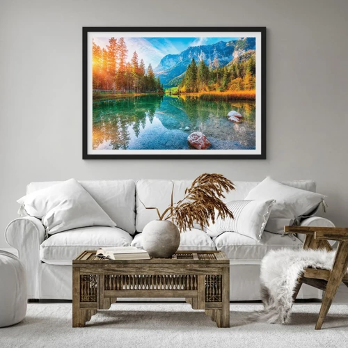 Poster in black frame - Mellow Autumn - 100x70 cm