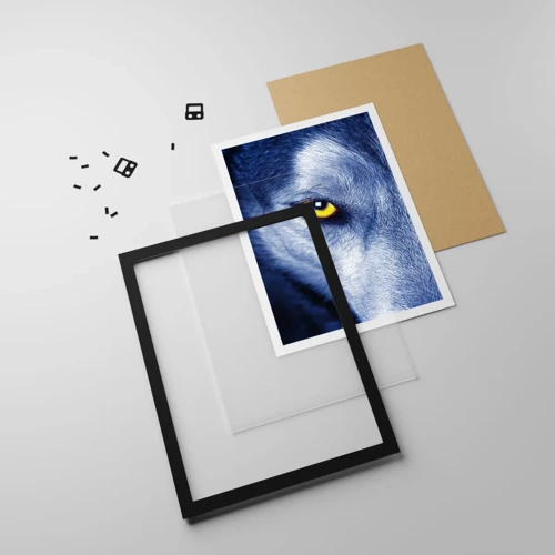 Poster in black frame - Mesmerising Look - 50x70 cm