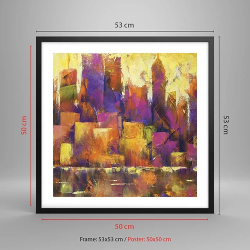 Poster in black frame - Metropolitan Composition - 50x50 cm